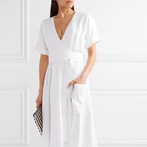 Mara Hoffman Midi Wrap Dress in White